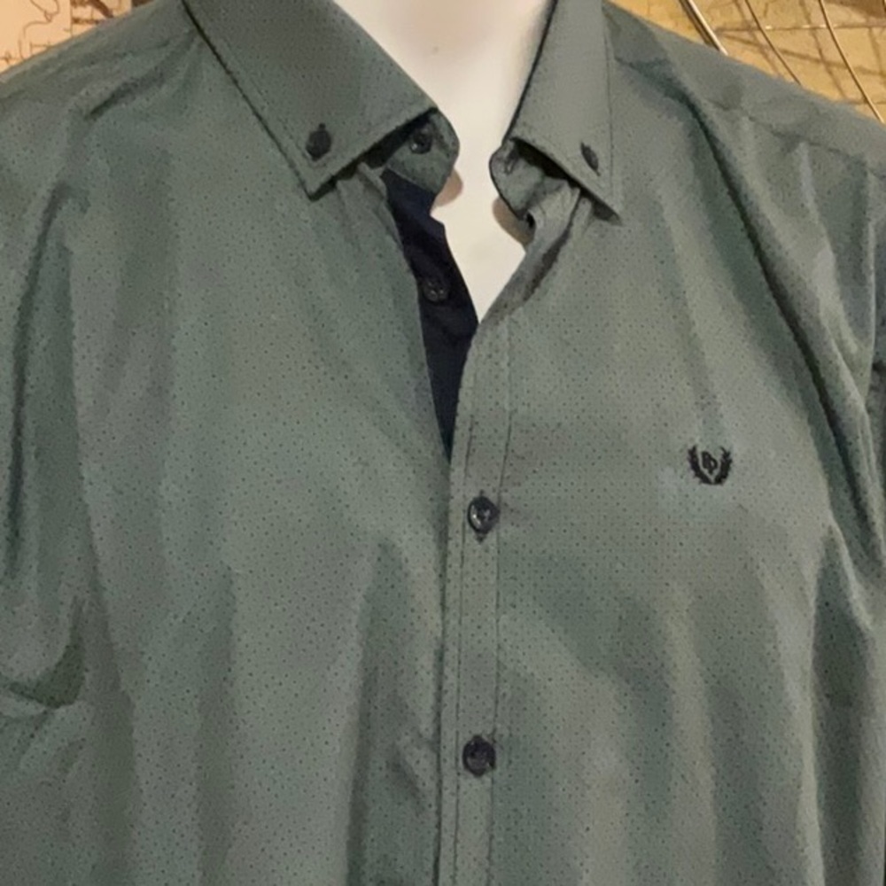 Paul PARKER Men's Green Polka Dot Button-Up Shirt. Size 3XL. Nearly new. - Picture 2 of 11